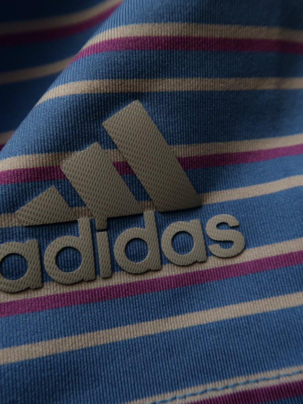 Adidas Golf Blue Striped Stretch Performance Polo (M) ⛳️